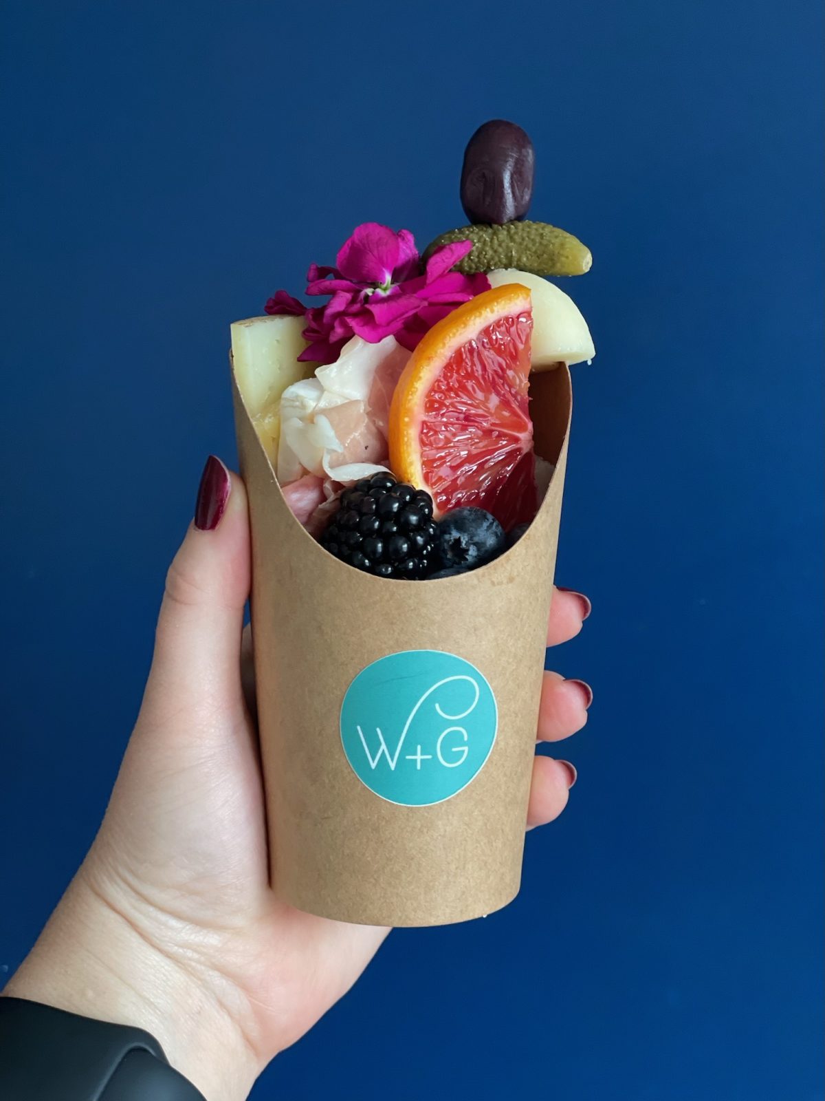 Charcuterie in a single serve cup