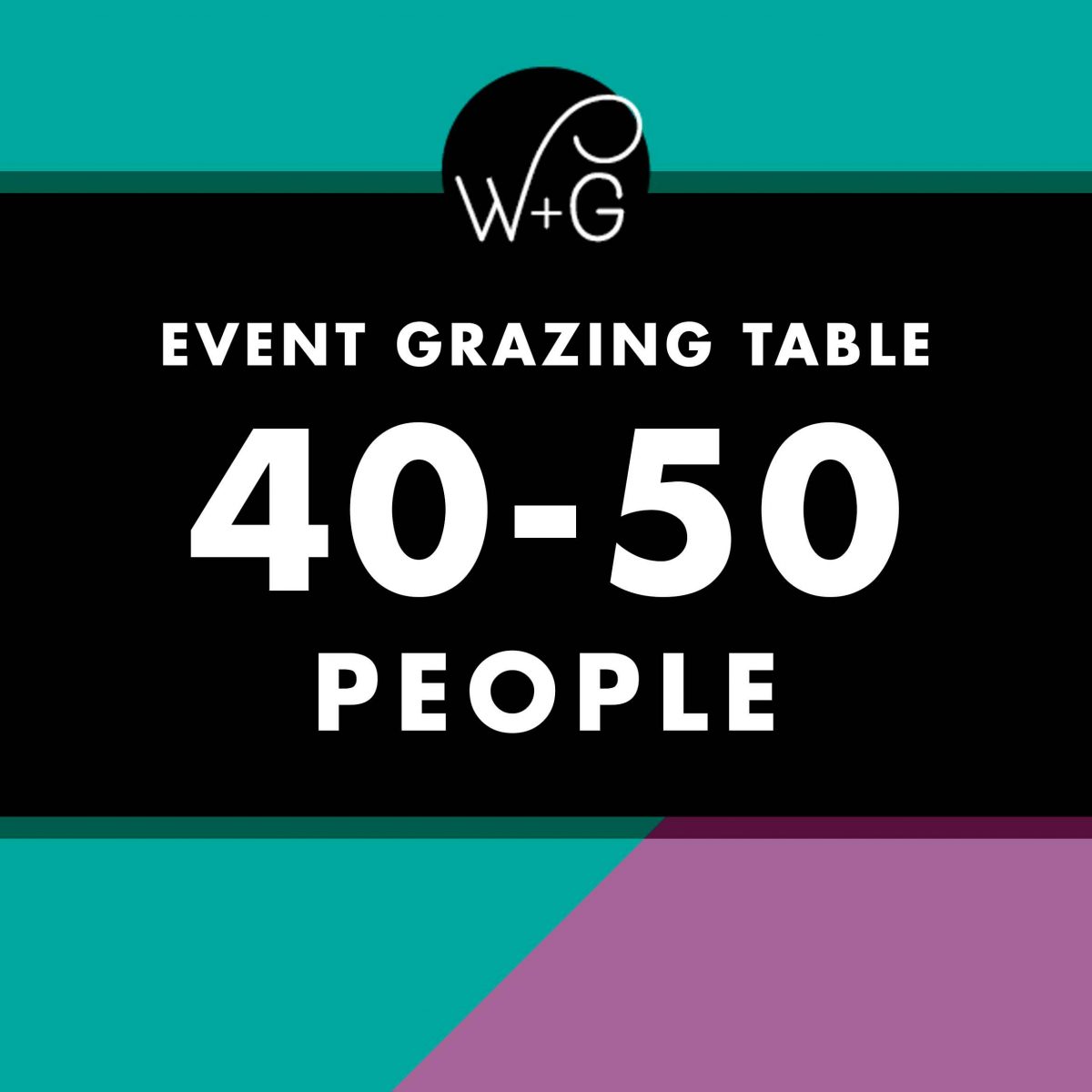 event catering grazing table for 40-50 people