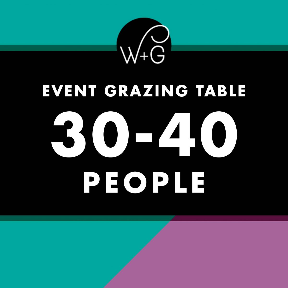event catering grazing table for 30-40 people