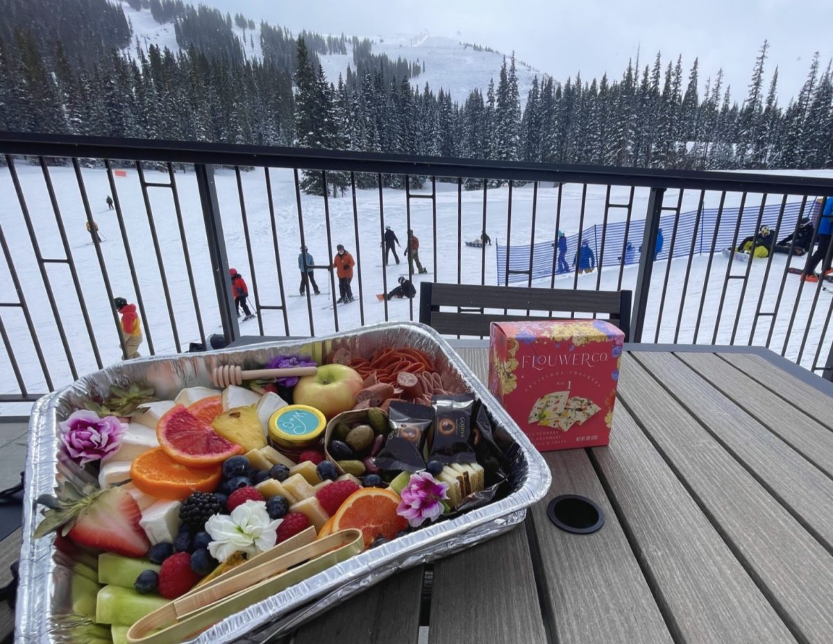 charcuterie board for camping or days on the slope
